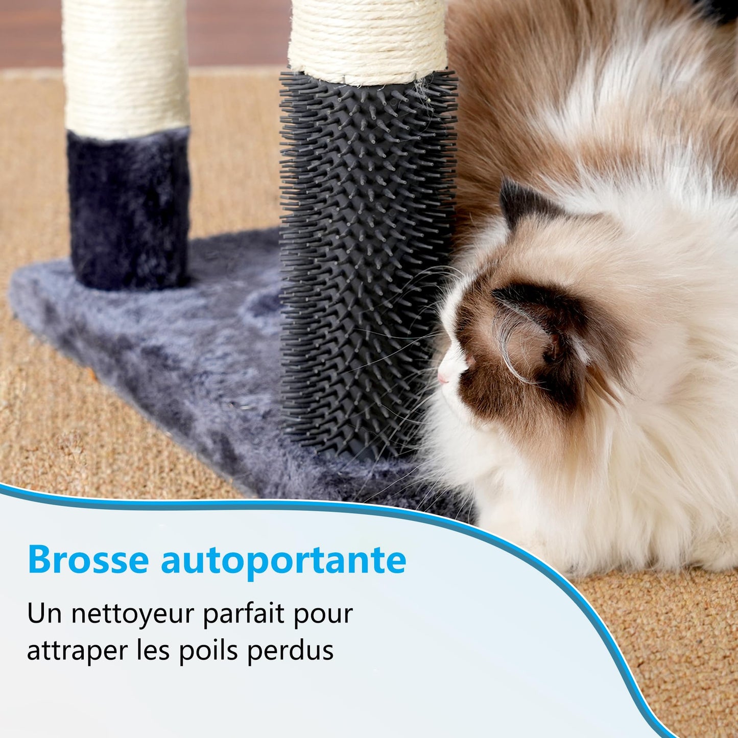 XXL Kratzbaum mit 2 großen Plattformen, 3 Höhlen, 2 Körben, Plüschbälle und Sisal-Kratzbäumen 