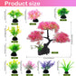 Rosa Kirschblüten-Baum Aquarium Dekorationsset – 10 Stück 