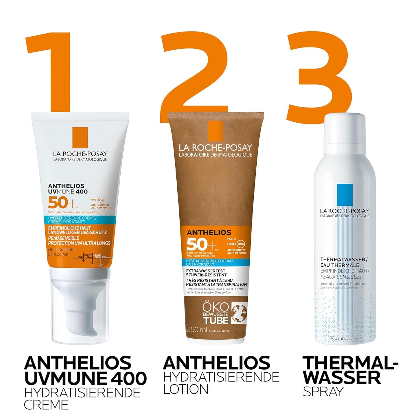 La Roche-Posay ANTHELIOS Feuchtigkeitscreme UVMune 40 für trockene und empfindliche Haut sowie bei Sonnenallergie, LSF 50+, 50 ml 