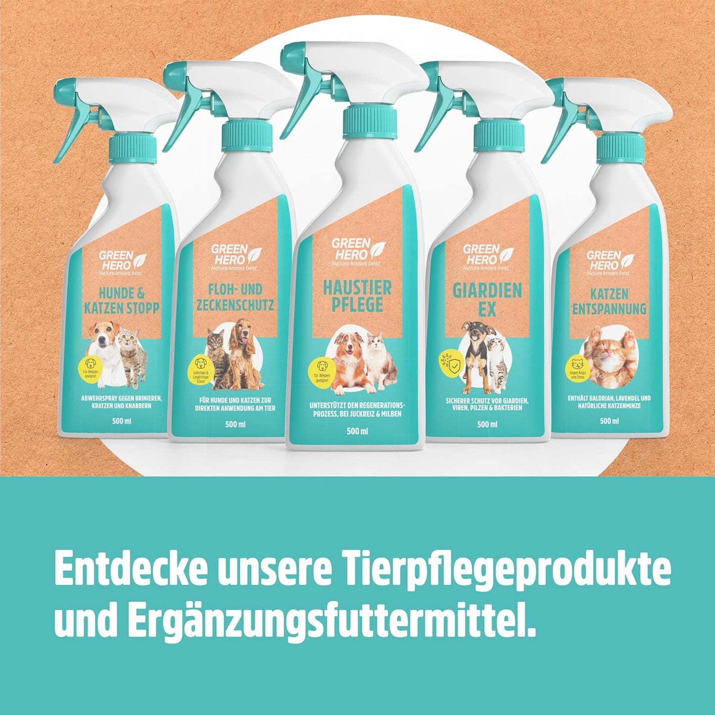 Green Hero Tierpflege für Hunde und Katzen – Hautpflege gegen Juckreiz 