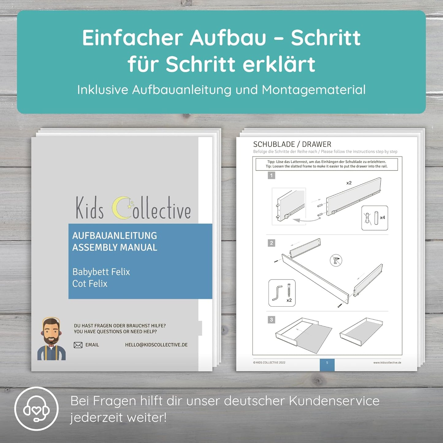 Babybett Kinderbett 60x120 cm Gitterbett Babybett Komplett-Set, Lattenrost höhenverstellbar 