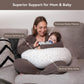 Stillkissen, vielseitiges Positionierungskissen in Übergröße, Schwangerschaftskissen für Babys und Erwachsene, Seitenschläferkissen mit waschbarem 