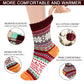 Airabc 5 Paar Damen-Thermosocken, warme Wintersocken, farbenfroh, kuschelig und atmungsaktiv 