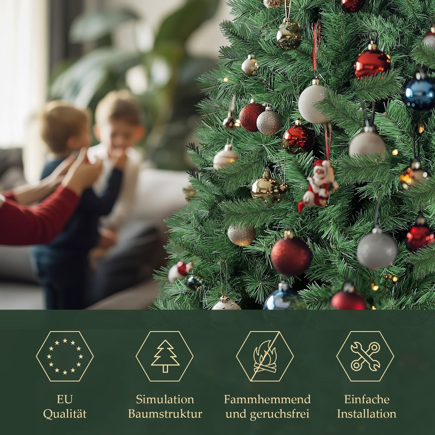 SALCAR Künstlicher Weihnachtsbaum, 60 cm - 270 cm 