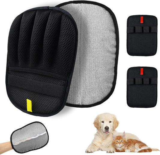 Handschuh, 3 Stück Fell Magnet Handschuh, Haarentfernungshandschuh für Katzen &amp; Hunde 