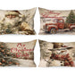 Lanpn Weihnachten Kissenbezug 4 stück, Weihnachtskissenbezug, Kissenbezüge für Winter Heim Schlafzimmer Wohnzimmer Sofa Couch 