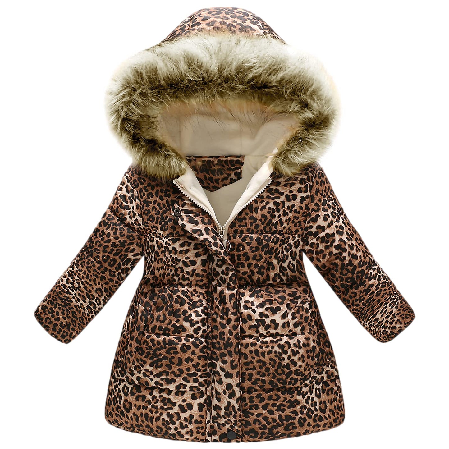 Winter Jacket Girls' Floral Warm Winter Coat Children's Jacket
