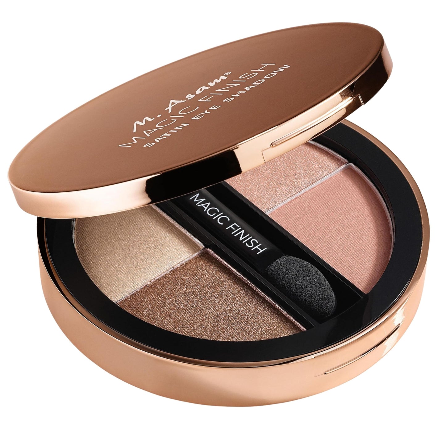 MAGIC FINISH Satin Eyeshadow – Hochpigmentierte Lidschatten-Palette mit 4 harmonierenden Lidschatten, 