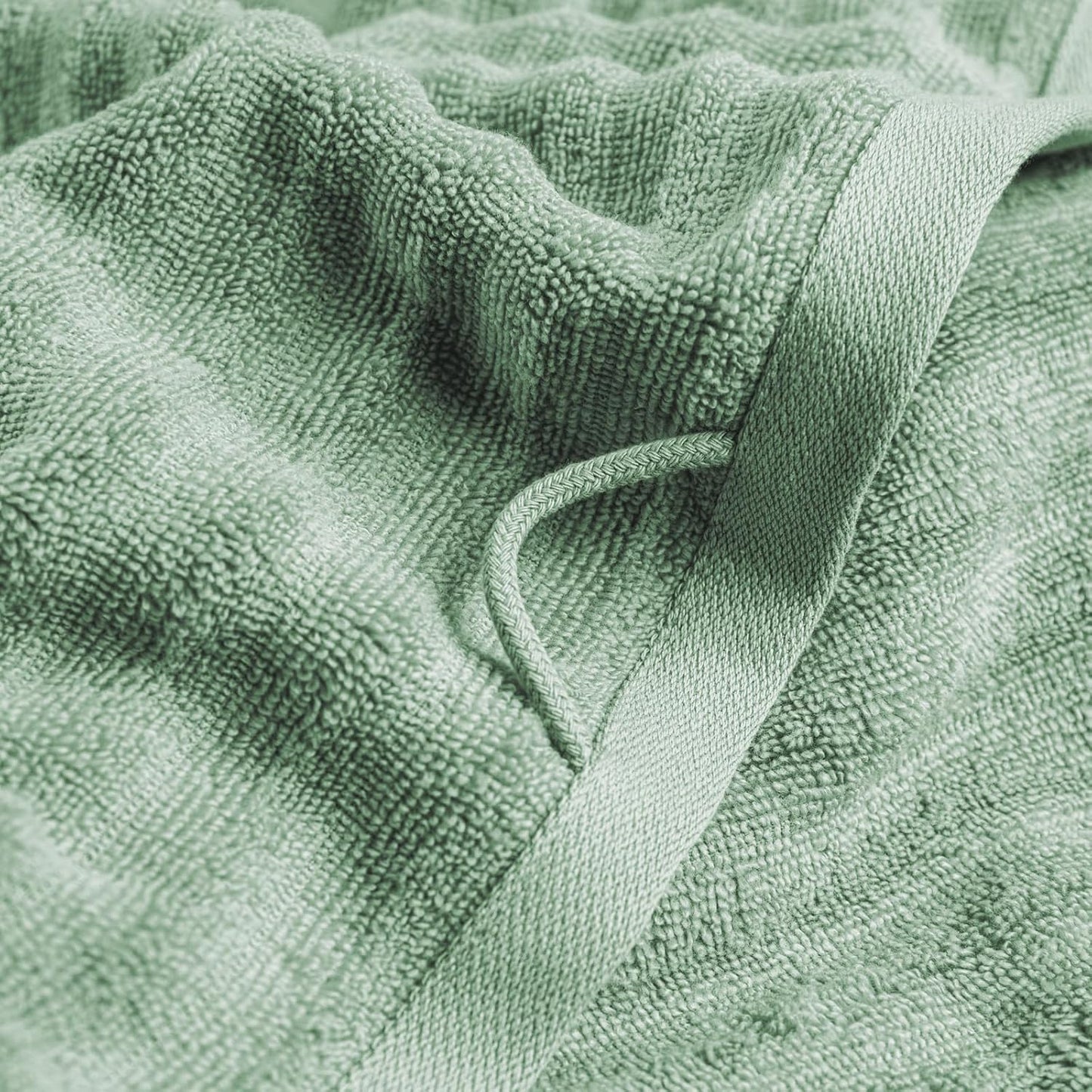 Pure Label 6-teiliges Handtuchset mit Aufhängeschlaufen aus 100 % Baumwolle, saugfähig und weich, 2 x Badetücher (70 x 140 cm), 2 x Handtücher (50 x 100 cm), 2 x Gästetücher (30 x 50 cm), 