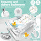 Babybadewanne | Babywanne platzsparend &amp; faltbar mit Thermostat &amp; Kissen 