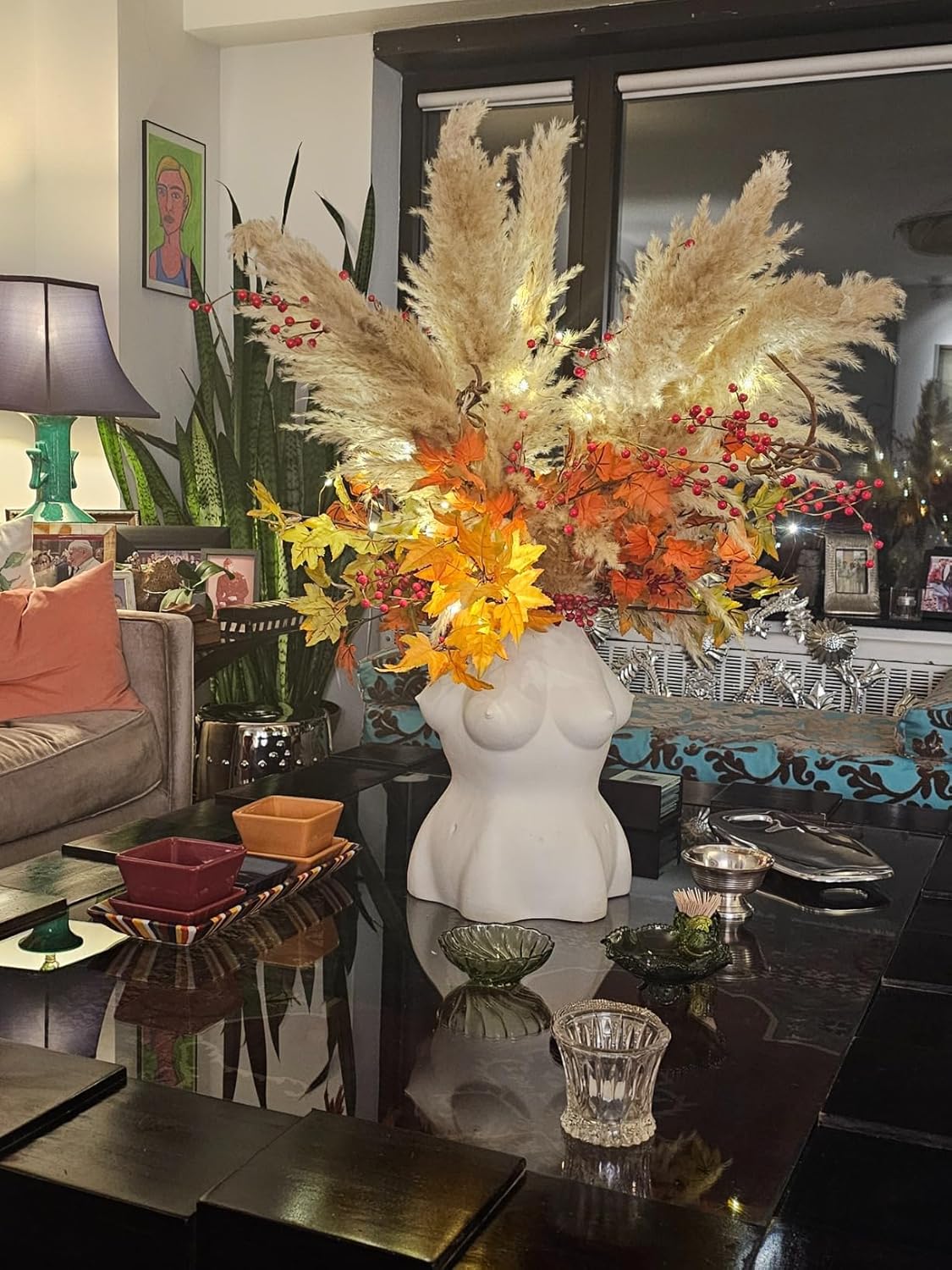 15 Stück 100cm Große, natürliche &amp; flauschige Trockenblumenstrauß Pampasgras 