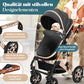 Kesser® Loops 3-in-1 Kombi-Kinderwagen, Komplettset inklusive Babywanne, Buggy-Sportsitz und Babyschale, Vollgummireifen 