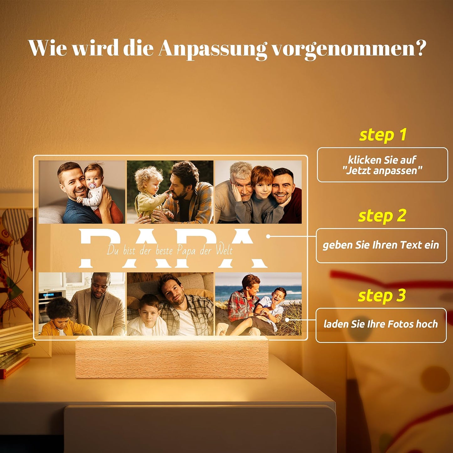 Cadeaux de Noël personnalisés pour femmes et hommes, cadre photo avec photo, cadeaux photo