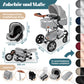 Kesser® Loops 3-in-1 Kombi-Kinderwagen, Komplettset inklusive Babywanne, Buggy-Sportsitz und Babyschale, Vollgummireifen 