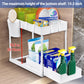 Puricon Unter Waschbecken Regal Spülschrank Organizer, 2 Etagen Standregal Küche Arbeitsplatte Regal Organizer 