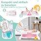 Babybadewanne | Babywanne platzsparend &amp; faltbar mit Thermostat &amp; Kissen 