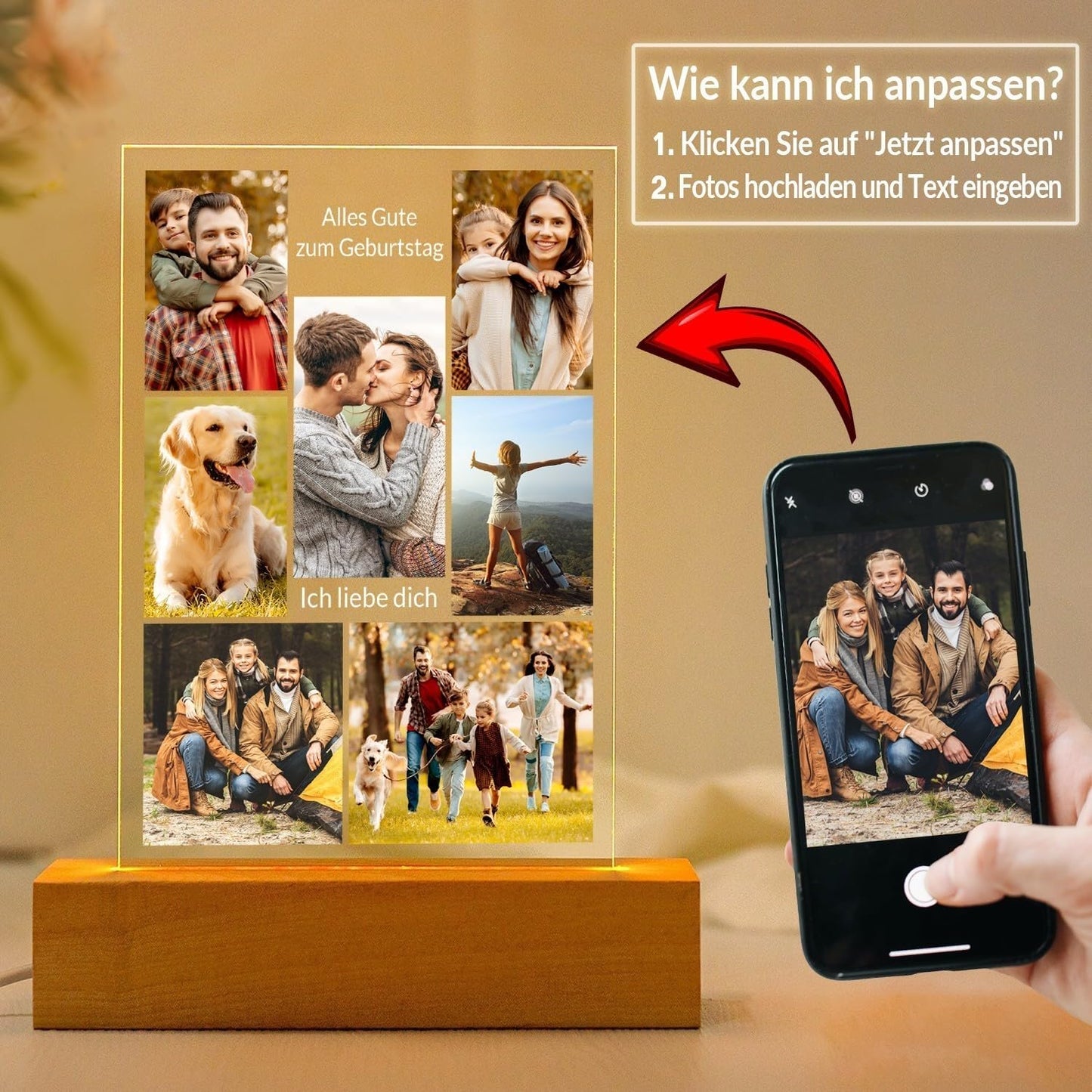 Personalisierte Geschenke für Freundin, Bilderrahmen mit Foto 
