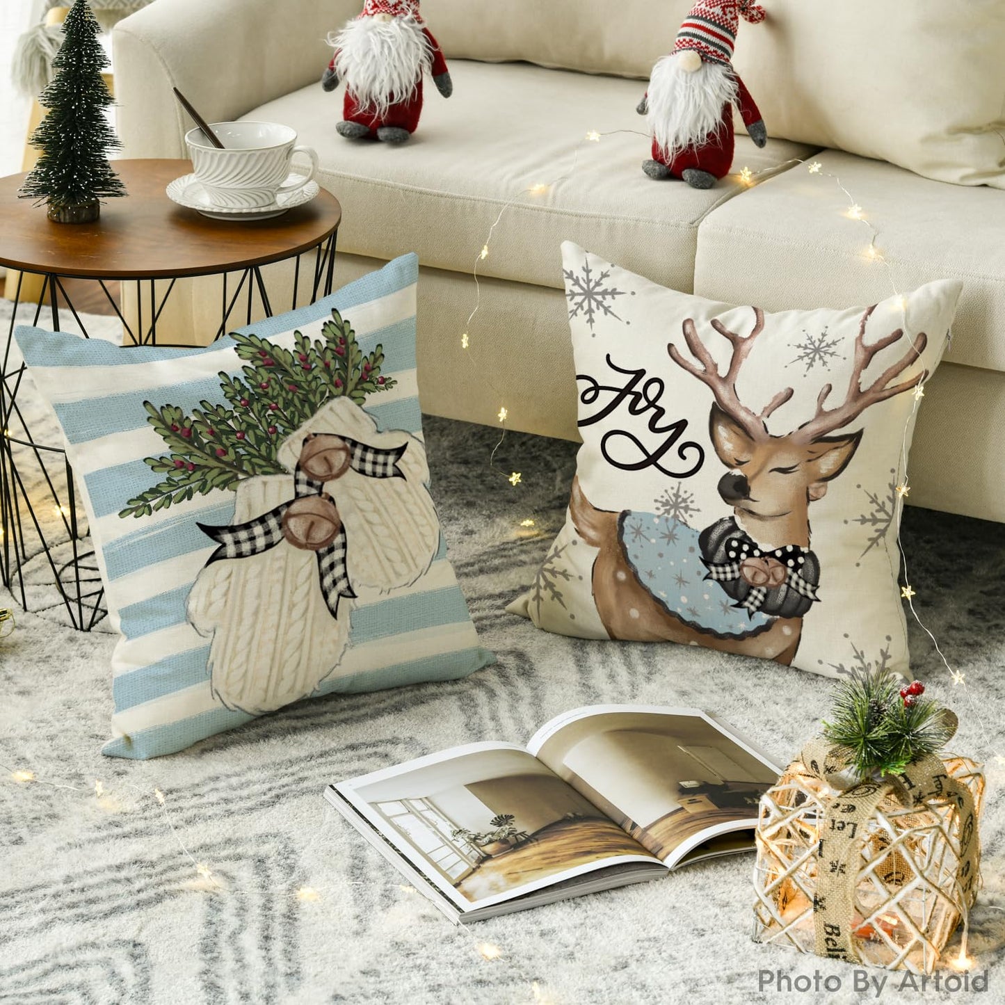 Cover Couch Wohnzimmer Außenbereich Deko,Weihnachten Kissenbezüge 