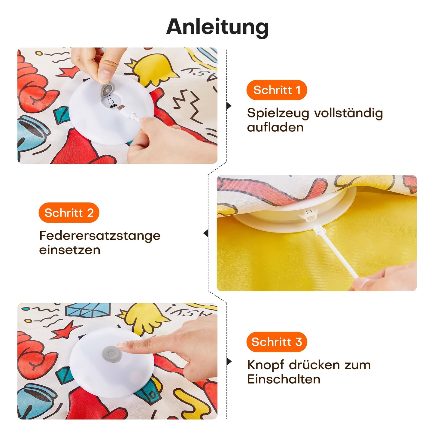 Potaroma Interaktives Katzenspielzeug mit Federautomatik - Deals Bewegungsspielzeug für aktive Wohnungskatzen 