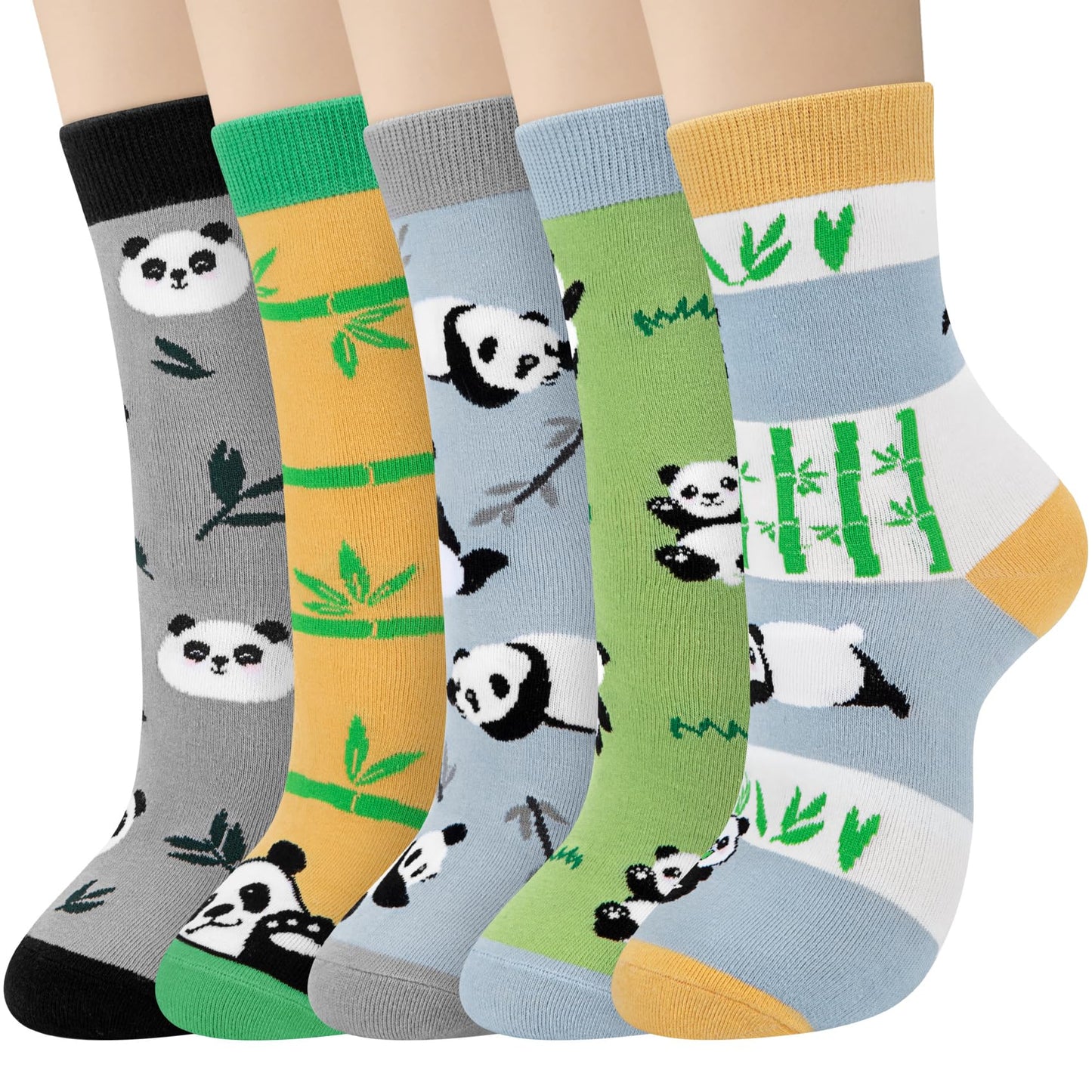 Chalier Cozy 5 Paar Damen Socken Hunde Katzen Motiven, Baumwolle