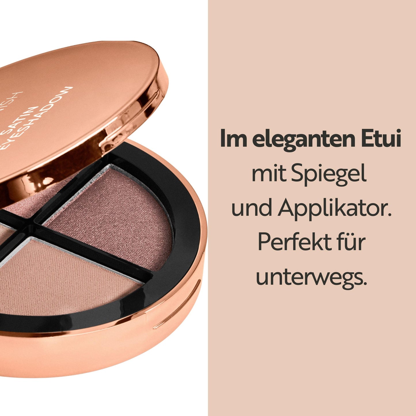 MAGIC FINISH Satin Eyeshadow – Hochpigmentierte Lidschatten-Palette mit 4 harmonierenden Lidschatten, 