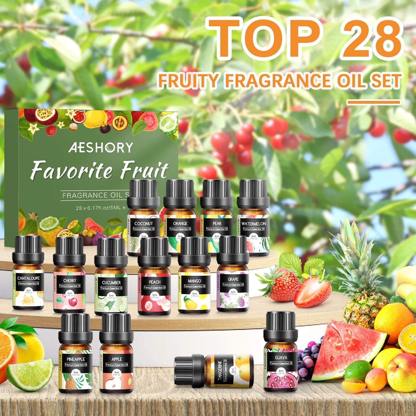 AESHORY 14 x 5 ml Hotel-Set mit ätherischen Ölen, Duftöl für Luftbefeuchter, für frische Luft 