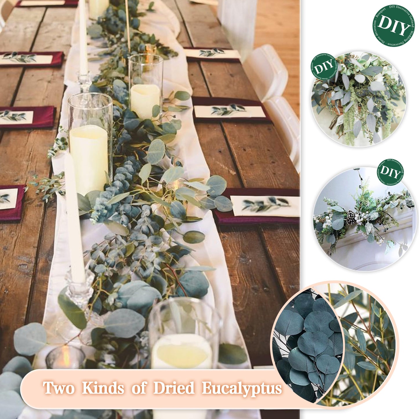 Pampasgras Getrocknet - Natürlich, Braun, Trockenblumen Strauß Dried Flowers, für Heim Decor 