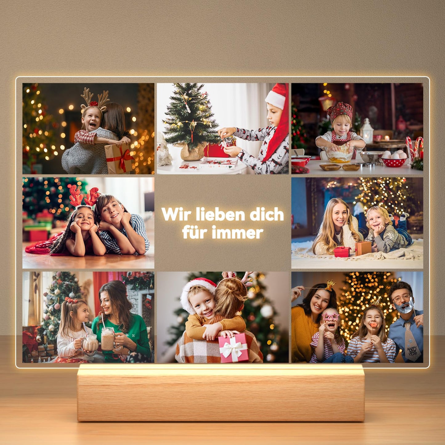 Cadeaux de Noël personnalisés pour femmes et hommes, cadre photo avec photo, cadeaux photo