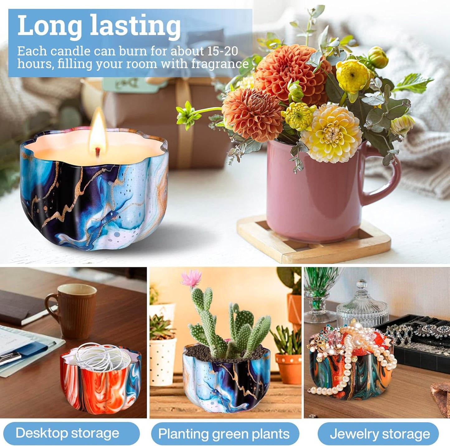 Duftkerzen-Geschenkset, 12-teilig, Aromatherapie-Kerzen 