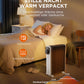 2300W 11 Rippen tragbarer Elektroheizer mit Drehknopfregelung und einstellbarem Thermostat, 3 Heizstufen, Kipp- und Überhitzungsschutz, ultraleicht im Büro &amp; Zuhause
