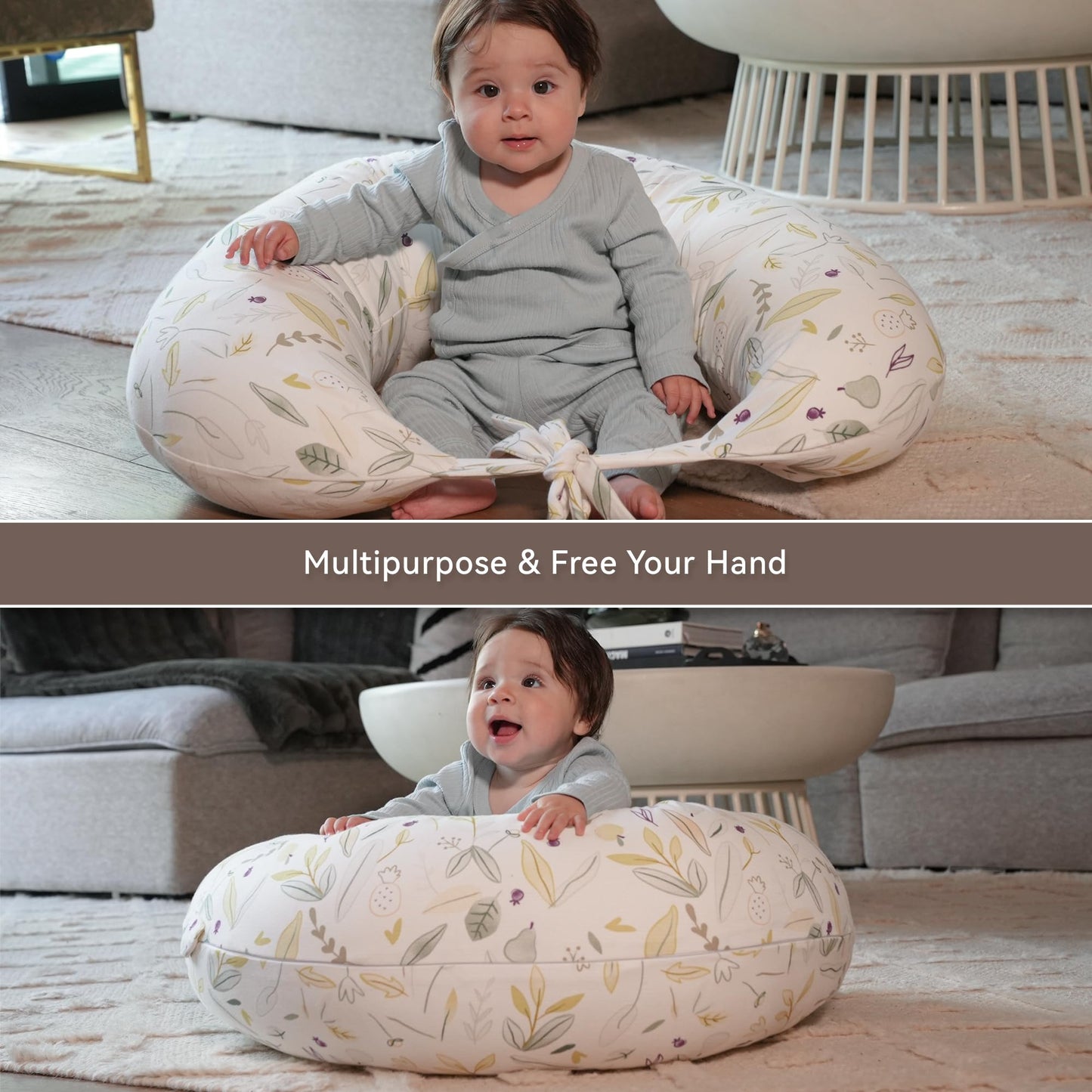 Stillkissen, vielseitiges Positionierungskissen in Übergröße, Schwangerschaftskissen für Babys und Erwachsene, Seitenschläferkissen mit waschbarem 