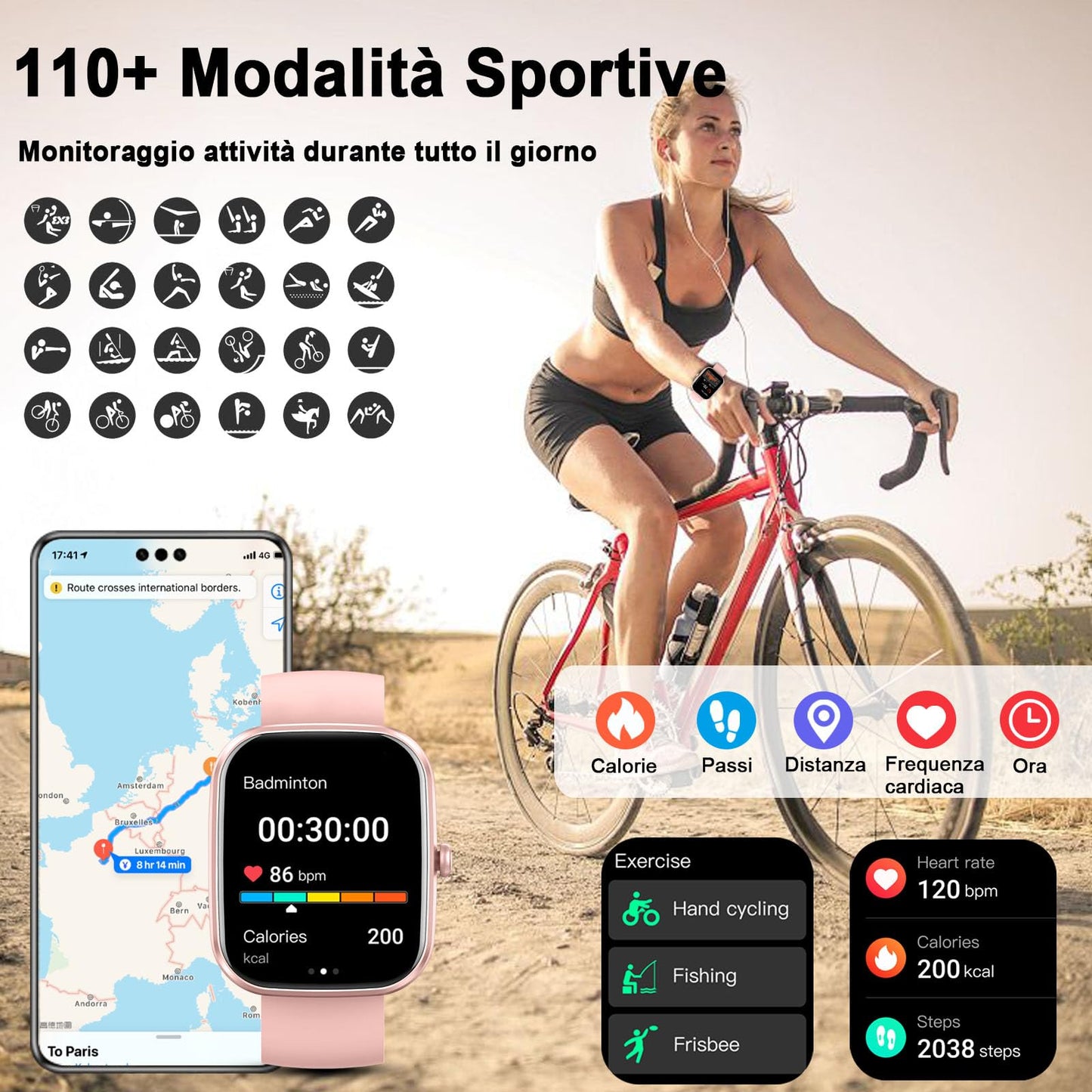 AI Smartwatch Herren Damen, 1.91" Fitnessuhr Integrierte ChatGPT-AI und Telefonfunktion,Wasserdicht 