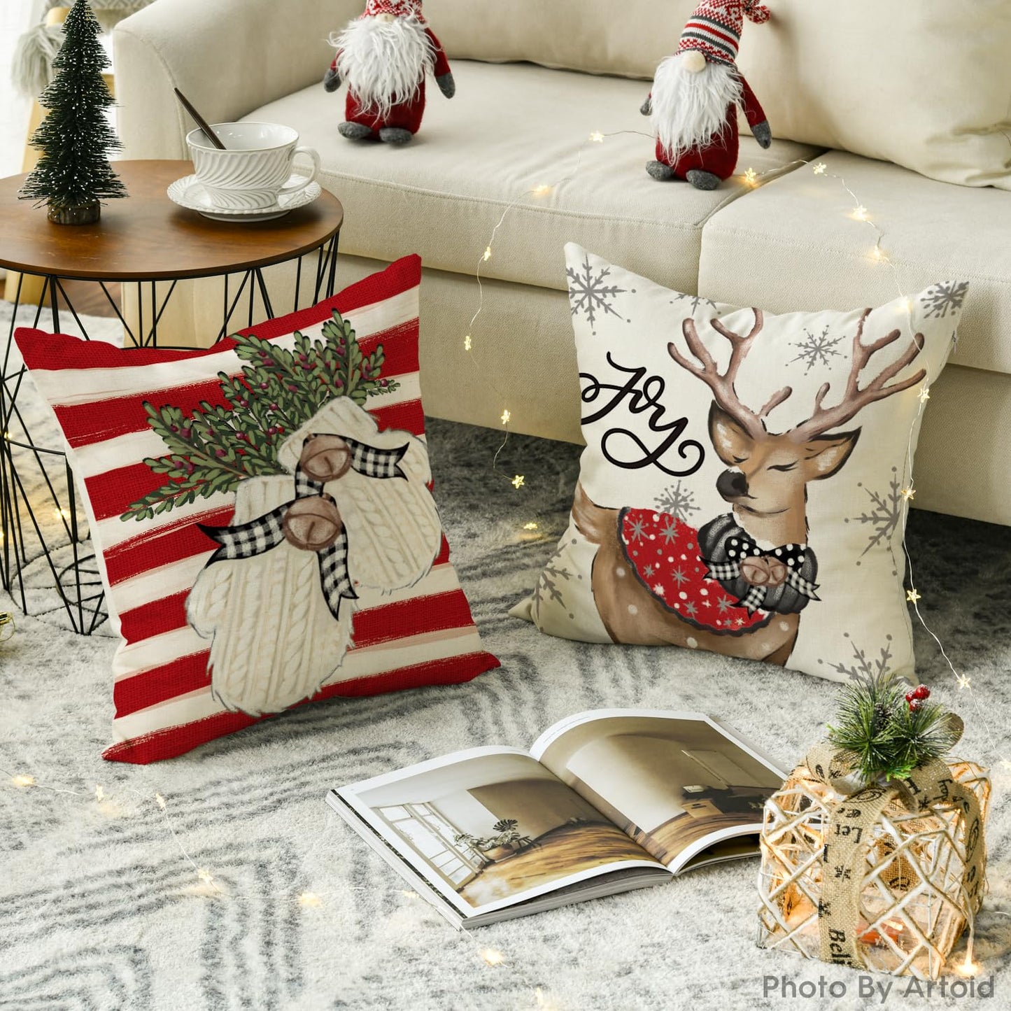 Cover Couch Wohnzimmer Außenbereich Deko,Weihnachten Kissenbezüge 