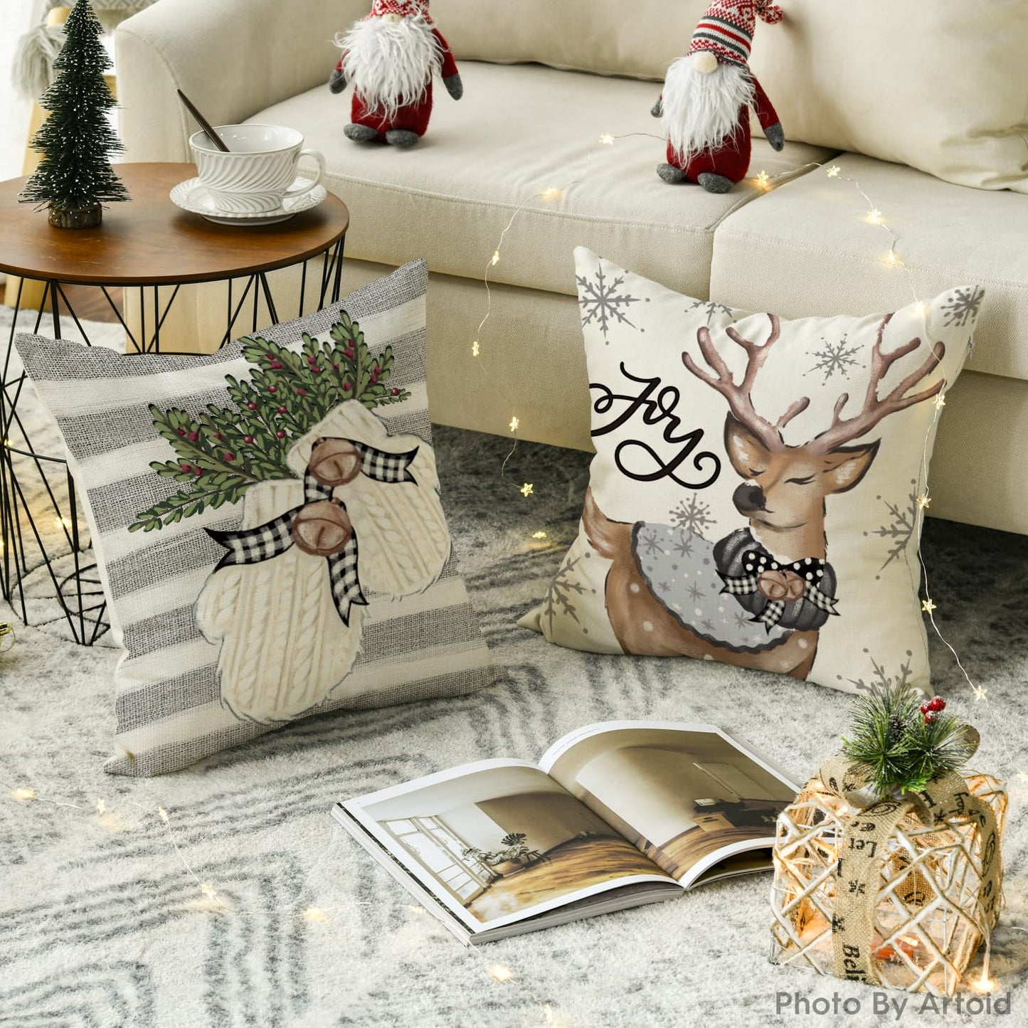 Cover Couch Wohnzimmer Außenbereich Deko,Weihnachten Kissenbezüge 