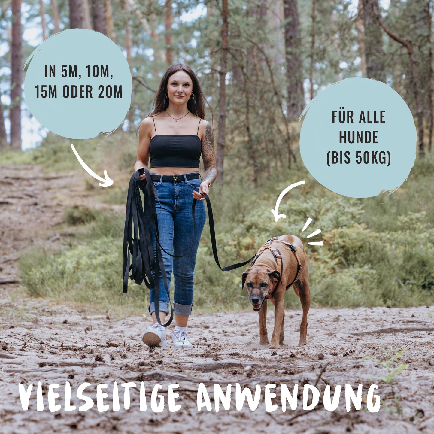 Rudelkönig Schleppleine 5m für Hunde - Robuste &amp; wetterfeste Hundeleine für eine erfolgreiche Hundeerziehung 