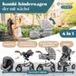 Kesser® Loops 3-in-1 Kombi-Kinderwagen, Komplettset inklusive Babywanne, Buggy-Sportsitz und Babyschale, Vollgummireifen 