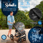 3-in-1 XXL Komplett-Kinderwagenset inkl. Babywanne, Buggy, Sportsitz &amp; Autositz 