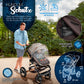 3-in-1 XXL Komplett-Kinderwagenset inkl. Babywanne, Buggy, Sportsitz &amp; Autositz 