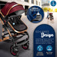 3-in-1 XXL Komplett-Kinderwagenset inkl. Babywanne, Buggy, Sportsitz &amp; Autositz 