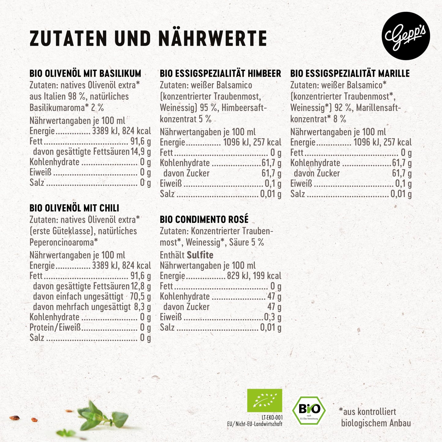 Feinkost Öl Geschenkbox „Öl-Clutch“ I Gewürzöl Set mit 5 erlesenen BIO-Ölen 