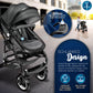 3-in-1 XXL Komplett-Kinderwagenset inkl. Babywanne, Buggy, Sportsitz &amp; Autositz 