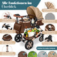 Kesser® Loops 3-in-1 Kombi-Kinderwagen, Komplettset inklusive Babywanne, Buggy-Sportsitz und Babyschale, Vollgummireifen 