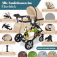 Kesser® Loops 3-in-1 Kombi-Kinderwagen, Komplettset inklusive Babywanne, Buggy-Sportsitz und Babyschale, Vollgummireifen 