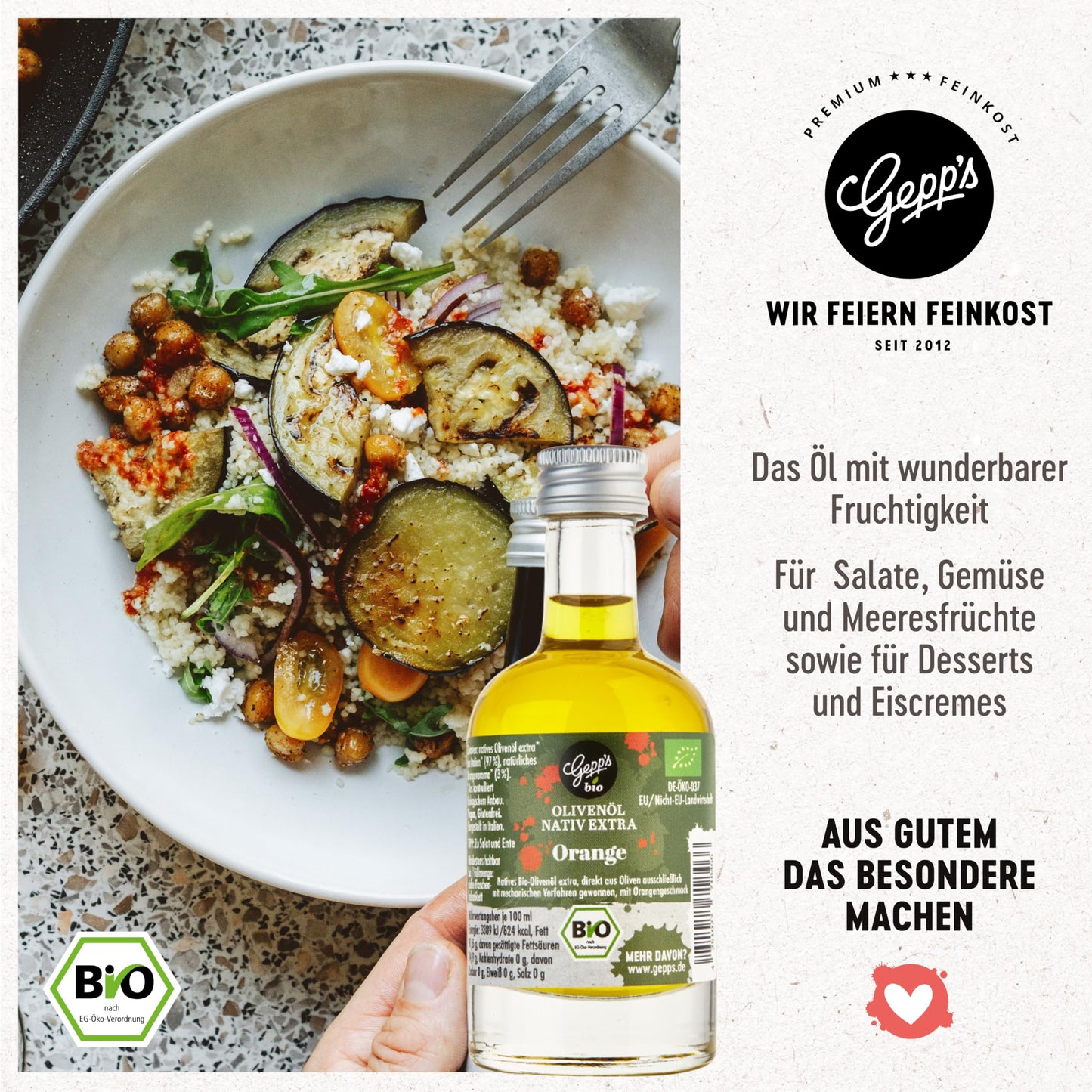 Feinkost Öl Geschenkbox „Öl-Clutch“ I Gewürzöl Set mit 5 erlesenen BIO-Ölen 