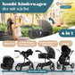 Kesser® Loops 3-in-1 Kombi-Kinderwagen, Komplettset inklusive Babywanne, Buggy-Sportsitz und Babyschale, Vollgummireifen 