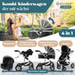 Kesser® Loops 3-in-1 Kombi-Kinderwagen, Komplettset inklusive Babywanne, Buggy-Sportsitz und Babyschale, Vollgummireifen 