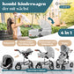 Kesser® Loops 3-in-1 Kombi-Kinderwagen, Komplettset inklusive Babywanne, Buggy-Sportsitz und Babyschale, Vollgummireifen 
