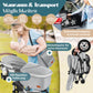 Kesser® Loops 3-in-1 Kombi-Kinderwagen, Komplettset inklusive Babywanne, Buggy-Sportsitz und Babyschale, Vollgummireifen 