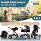 Kesser® Loops 3-in-1 Kombi-Kinderwagen, Komplettset inklusive Babywanne, Buggy-Sportsitz und Babyschale, Vollgummireifen 