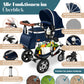 Kesser® Loops 3-in-1 Kombi-Kinderwagen, Komplettset inklusive Babywanne, Buggy-Sportsitz und Babyschale, Vollgummireifen 